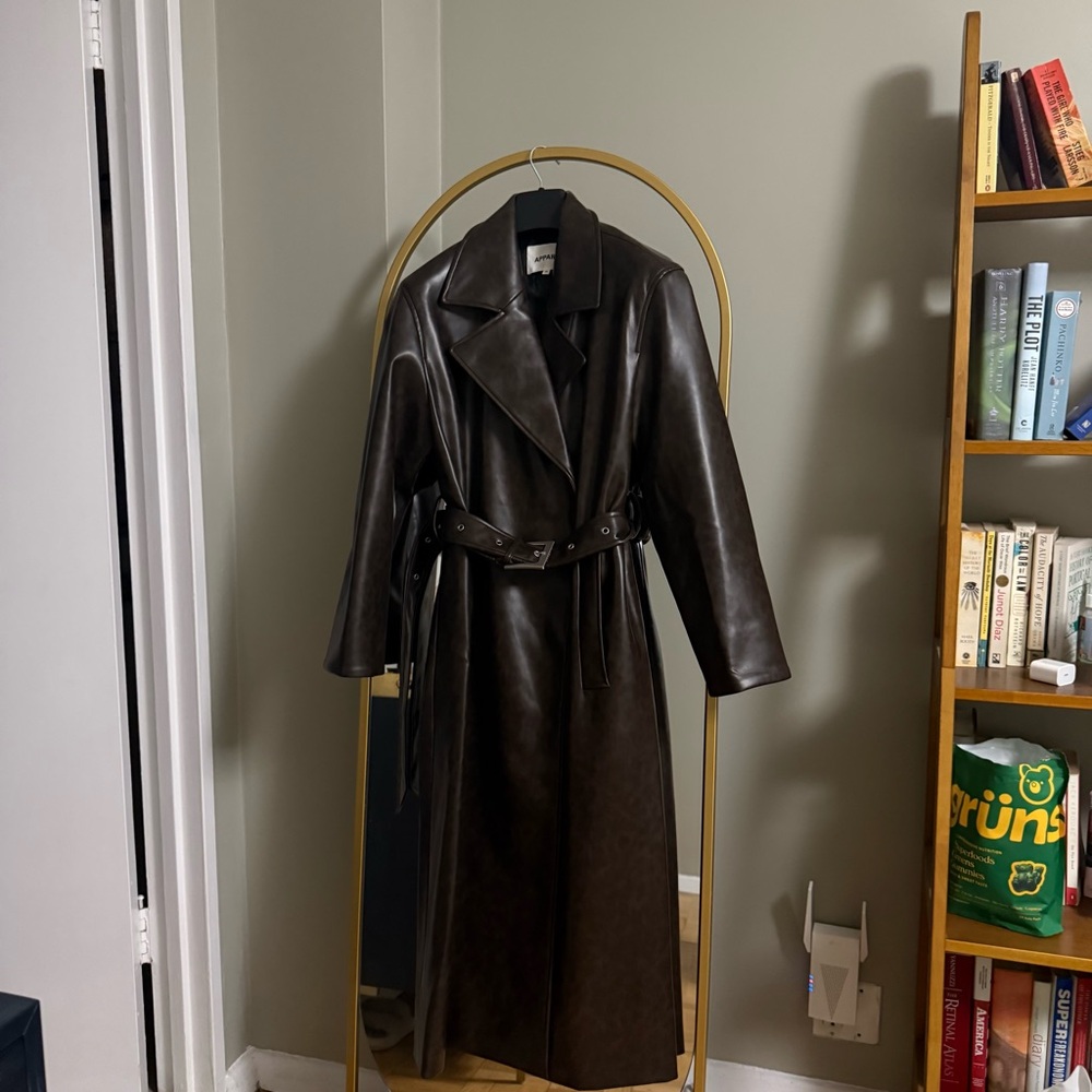 Apparis Dark Brown Trench Coat